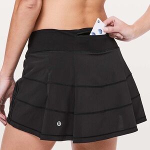 🌼Lululemon Pace Rival Skirt (Regular) *4-way Stretch 13" Black‎ Size 8